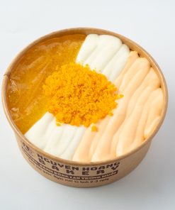 bánh bông lan trứng muối mix 3 vị phô mai, lava, dầu trứng